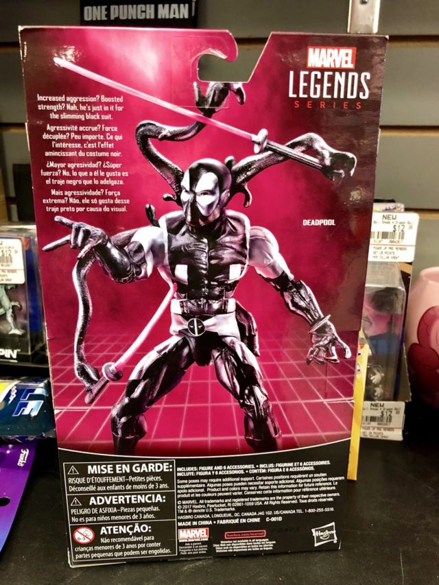 Back in Black Deadpool Box Back Marvel Legends