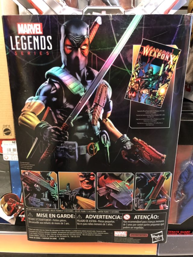 Marvel Legends 12" Black Deadpool Box Back