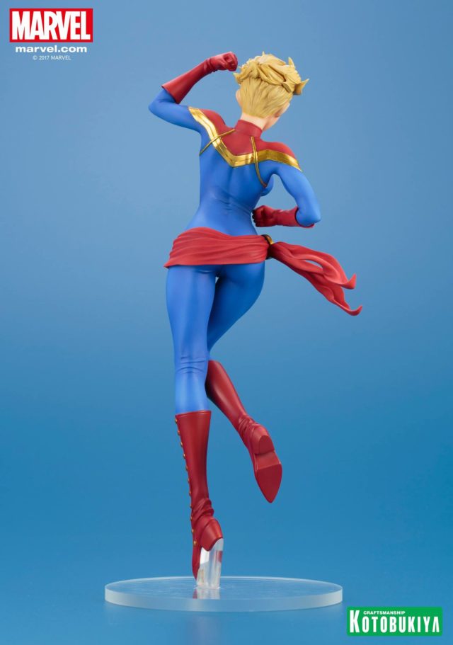 Back of Captain Marvel Kotobukiya Bishoujo PVC Statue