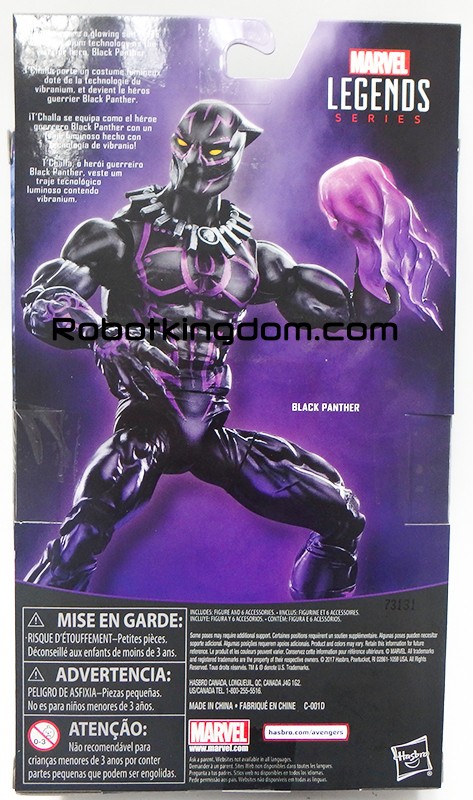 Exclusive Marvel Legends 2018 Pink Black Panther Figure Box Back