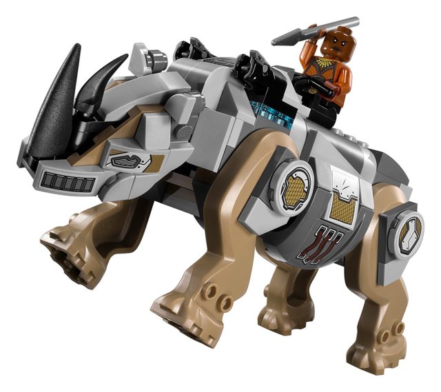 LEGO Black Panther Robo-Rhinoceras Figure with Okoye Minifigure