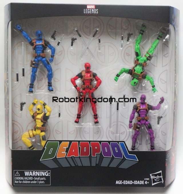 Marvel Legends Exclusive Deadpool Mercs for Money Rainbow Squad Box Set of Figures