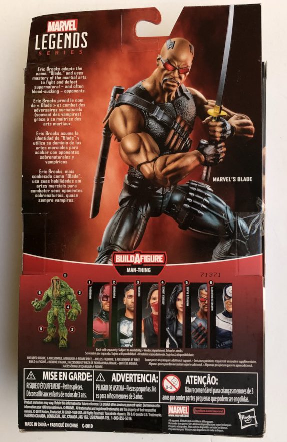 Box Back ML Blade Figure 2017 Hasbro