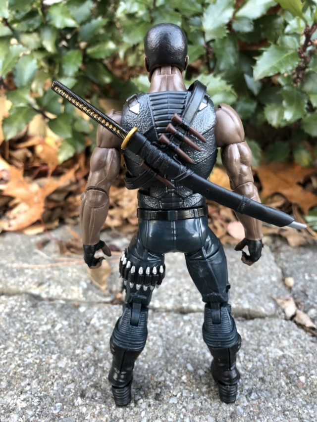 Back of Marvel Legends Blade Vampire Hunter Action Figure