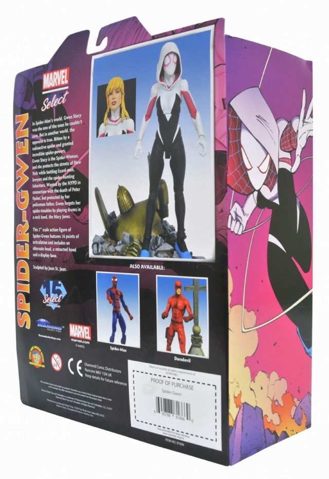 Diamond Select Toys Spider-Gwen Figure Box Back