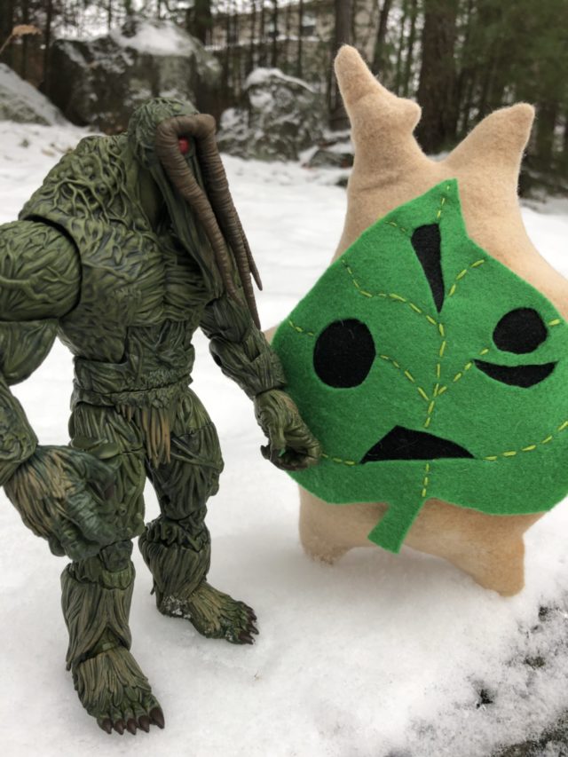 Hasbro Man-Thing Marvel Legends Figure with Zelda Korok Plush