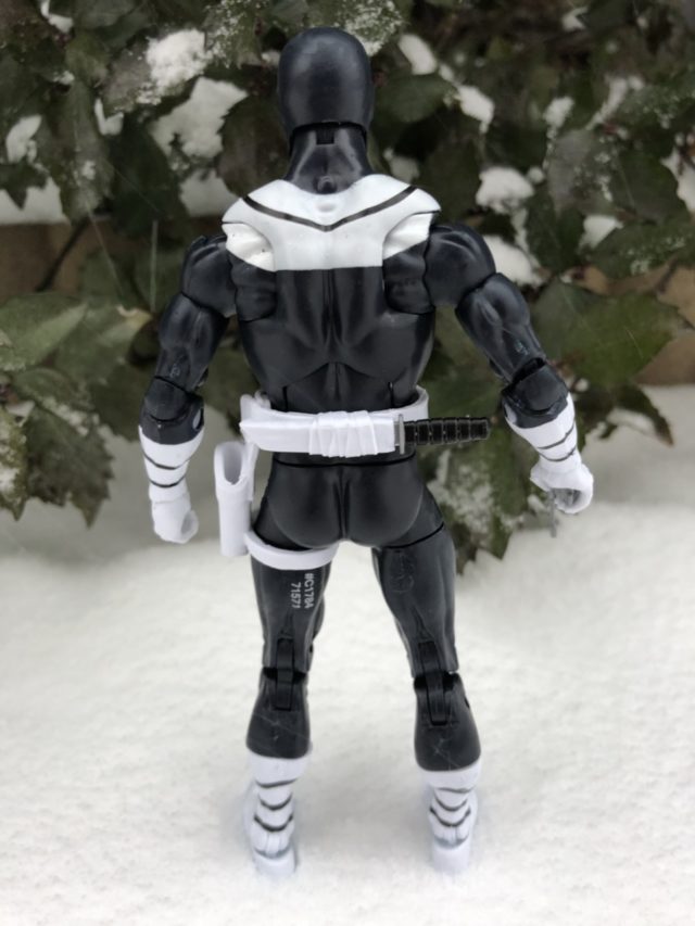 Back of Marvel Legends 2017 Bullseye Six Inch Figure