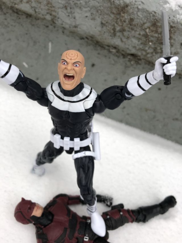 Netflix Marvel Legends Bullseye Unmasked Head on Daredevil