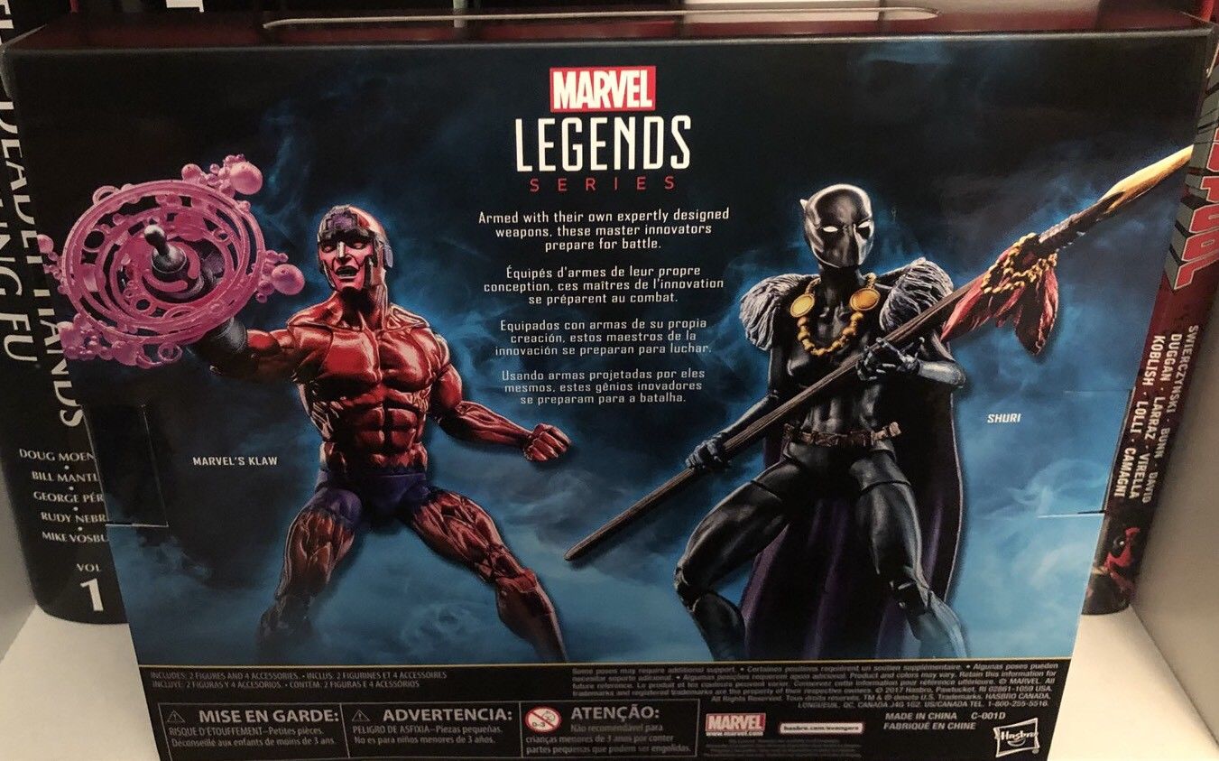 Black Panther Marvel Legends Shuri and Klaw 6-Inch Action Figures Hasbro 