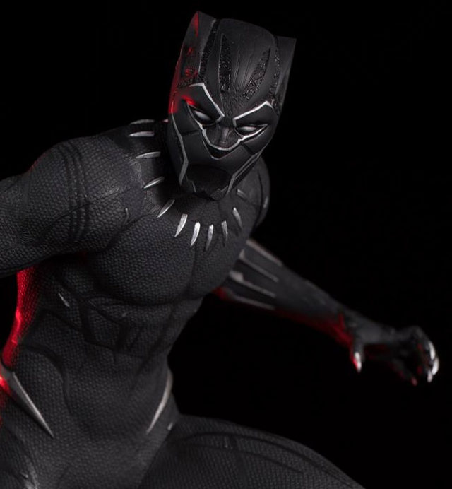 Close-Up of ARTFX Kotobukiya Black Panther Movie Figure