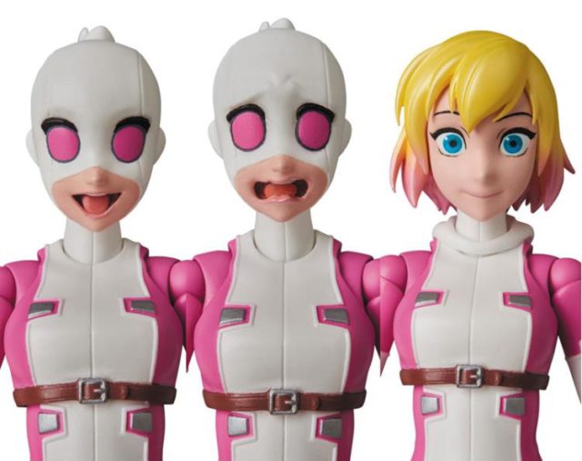 Gwenpool MAFEX Alternate Heads