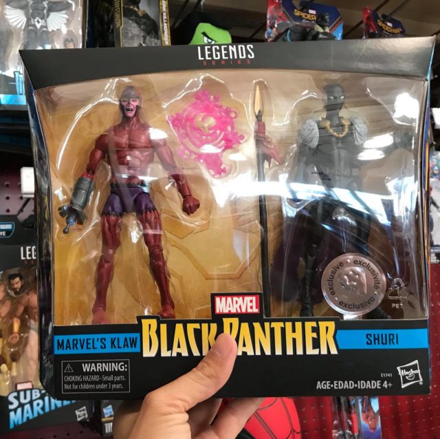 Marvel legends Klaw and Shuri Toys R Us Two Pack Released