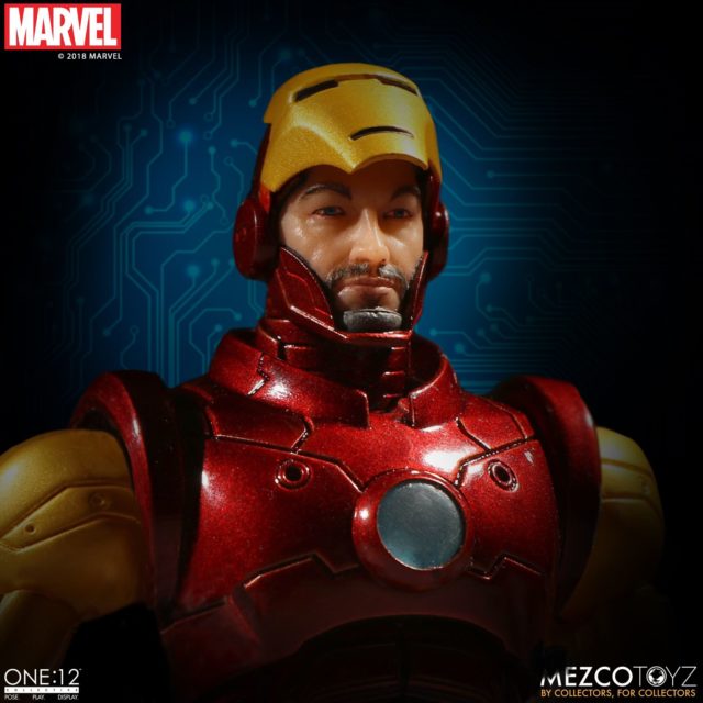 ONE 12 Collective Iron Man Figure Tony Stark Portrait Under Faceplate