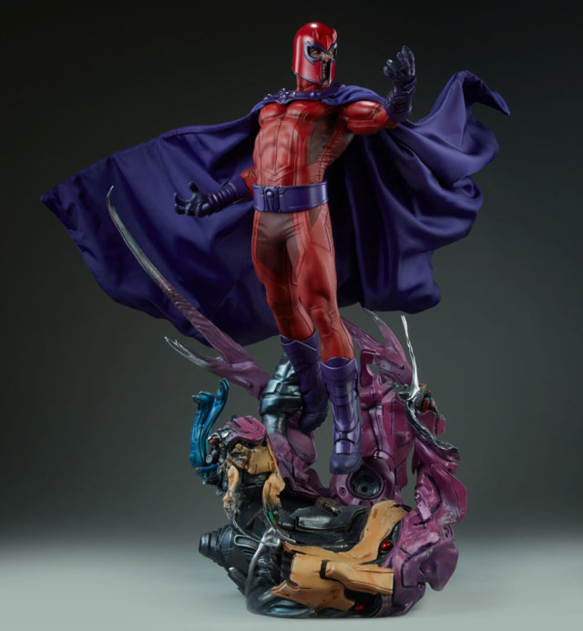 Sideshow Collectibles 2018 Magneto Statue On Sentinel Base