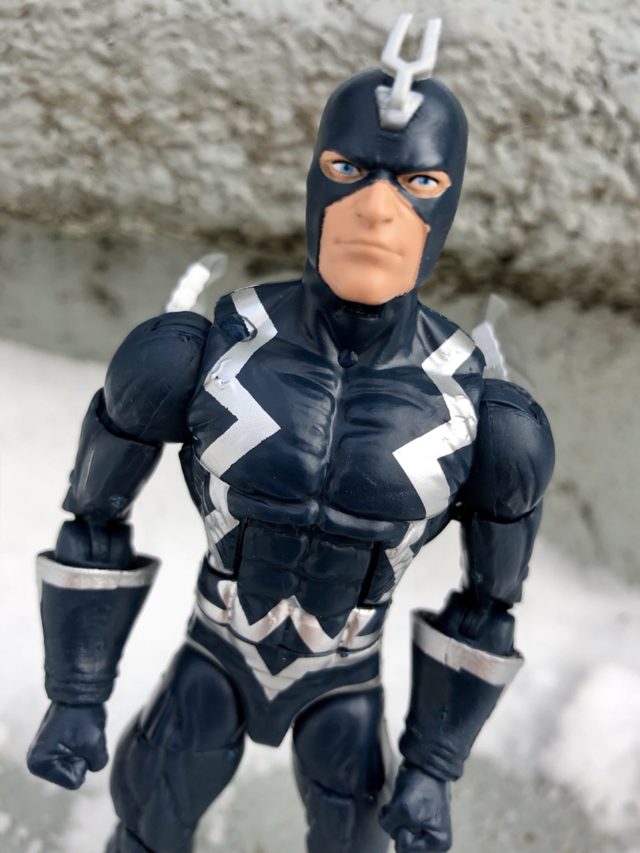 Close-Up of Marvel Legends Black Bolt Head Neutral