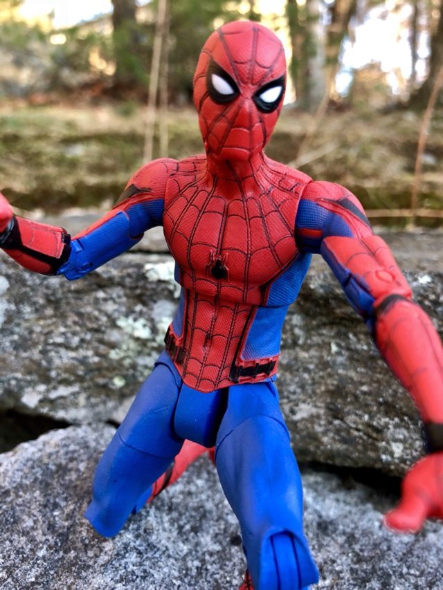 Close-Up of Eyes on Spider-Man Homecoming Select Figure