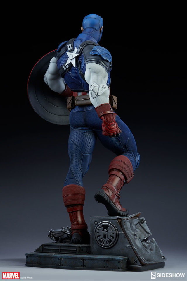 Back of Captain America Sideshow Premium Format Figure 2018