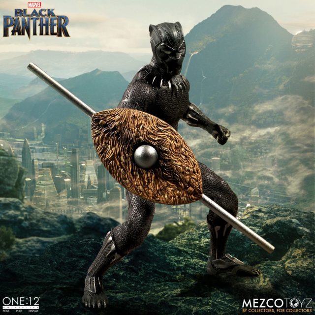 Black Panther ONE 12 Collective Figure with Spear and Shield