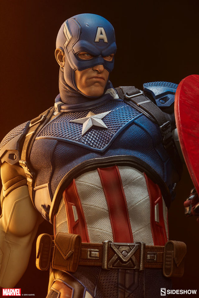 Captain America Sideshow Collectibles Premium Format Figure Close-Up
