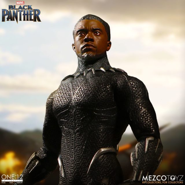 Chadwick Boseman Black Panther Unmasked Head ONE 12 Collective Figure