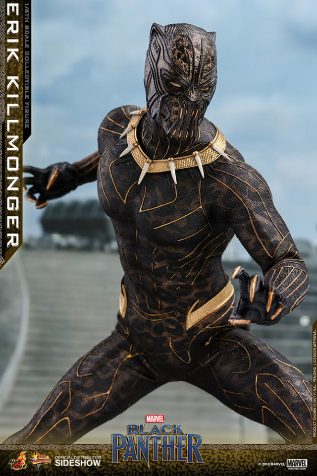 Erik Killmonger Hot Toys Black Panther Figure Close-Up