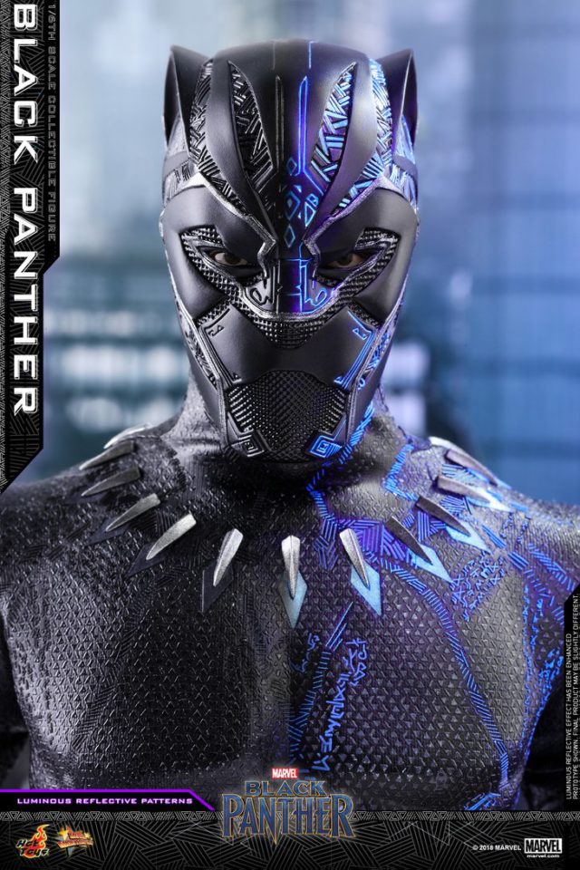 Hot Toys Black Panther Movie Figure Head with Reflective Lighting Effects