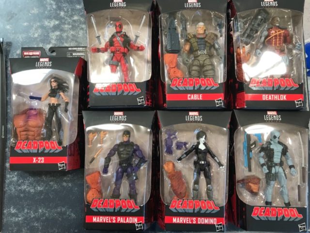 Marvel Legends 2018 Deadpool Wave 1 Figures Packaged