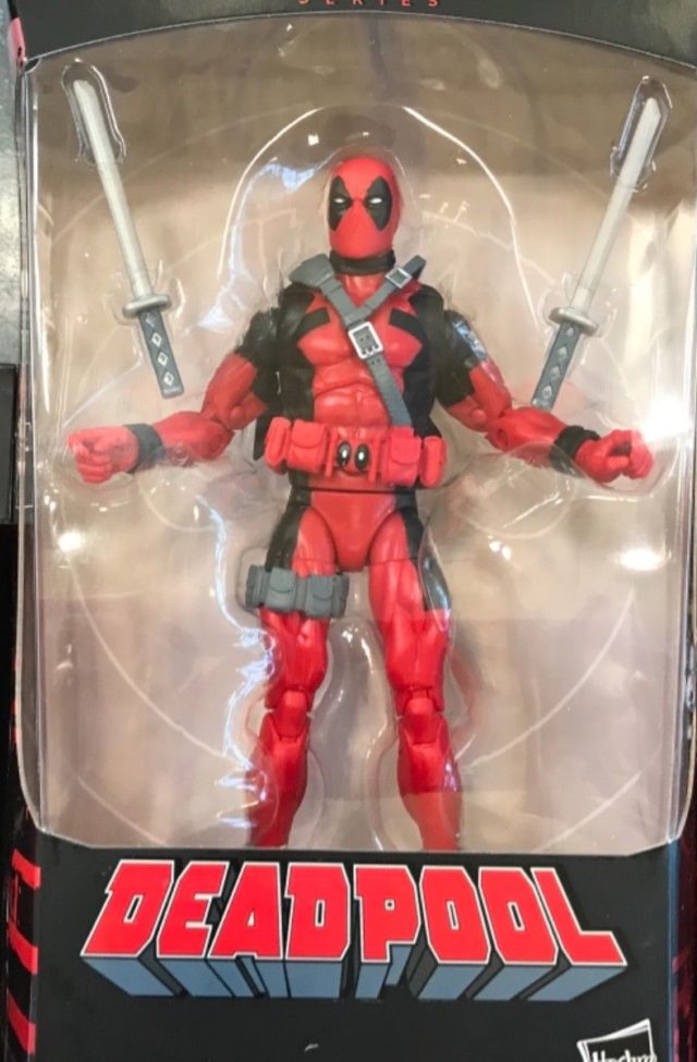 Marvel Legends Red Deadpool Figure Packaged Sasquatch Series