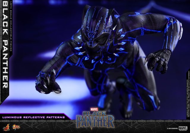 Reflective Patterns on Hot Toys Black Panther Movie Figure