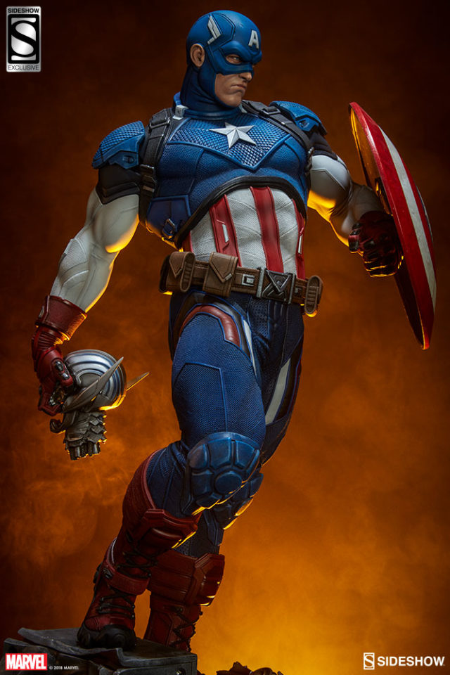 Sideshow Collectibles Exclusive Captain America EX Statue with Ultron Head