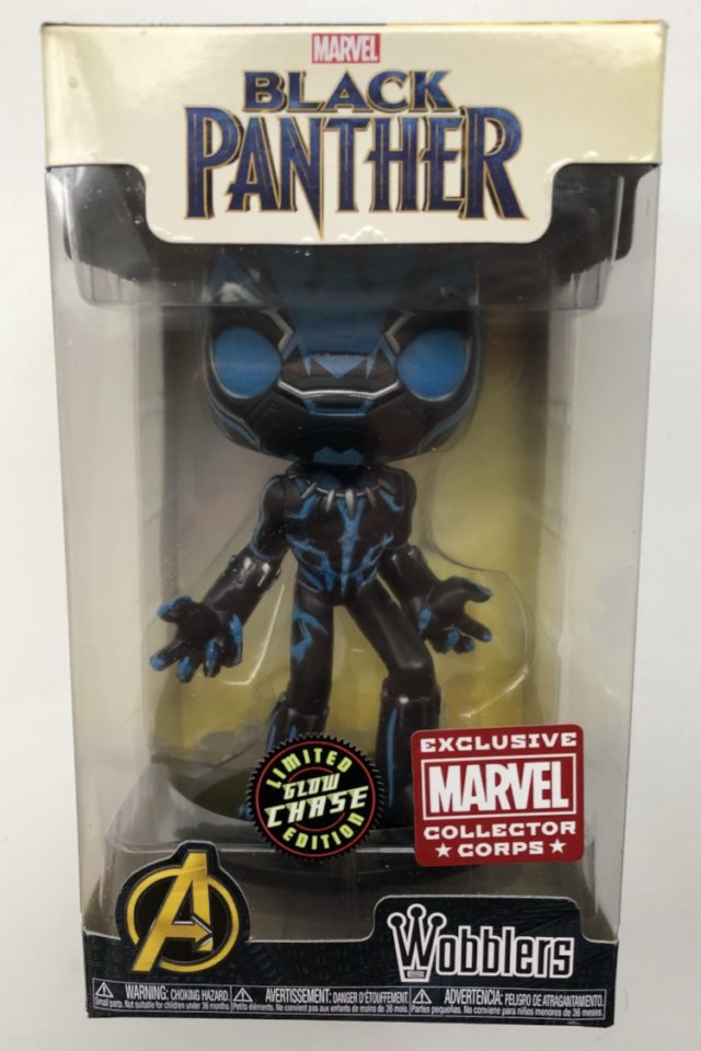 Funko CHASE Black Panther Wacky Wobbler Glow in the Dark