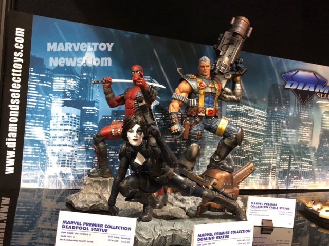 2018 Toy Fair Diamond Select Toys Domino Cable Deadpool Statues