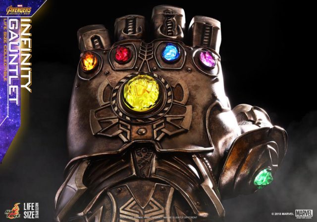 Close-Up of Hot Toys Infinity Gauntlet Prop Replica Statue