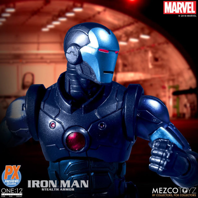 Close-Up of Stealth Iron Man ONE 12 Collective Exclusive Figure