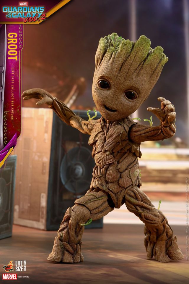 Dancing Baby Groot Life Size Figure Hot Toys Guardians of the Galaxy Vol 2