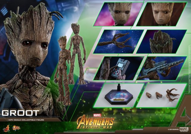 Hot Toys Adolescent Groot Figure and Accessories
