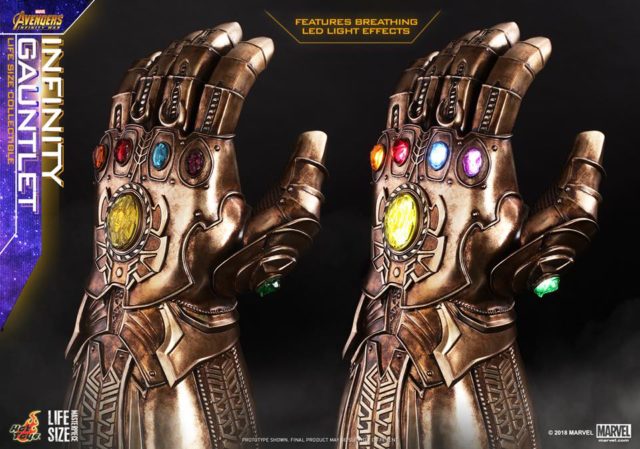 Hot Toys Infinity Gauntlet Light Up LED Effects