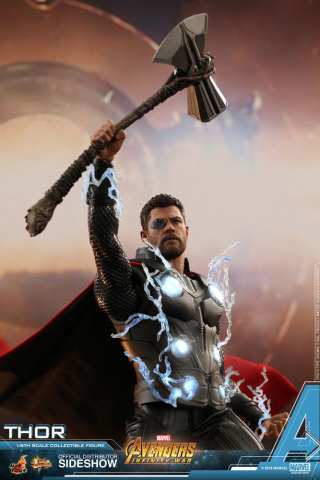 Hot Toys Infinity War Thor Figure with Stormbreaker Hammer