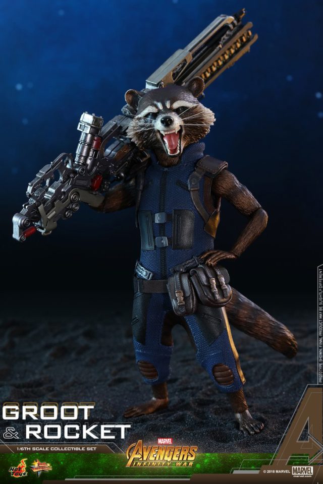 Hot Toys Rocket Raccoon Infinity War Figure with New Gun