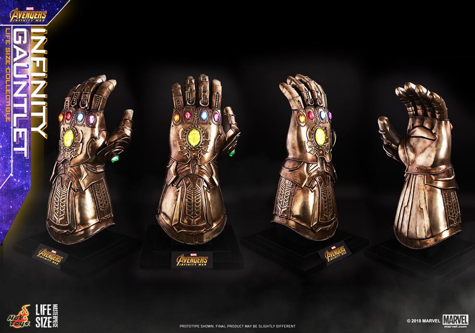 Avengers 3 Infinity War Thanos Infinity Gauntlet Gloves Resin Model Toys Base 