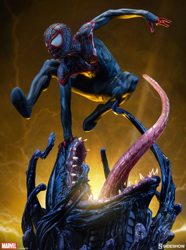 Premium Format Miles Morales Spider-Man Statue Sideshow Collectibles