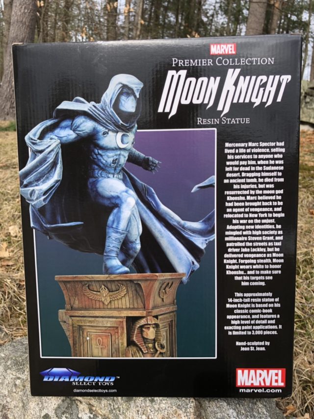 Box Back DST Moon Knight Premier Collection Statue