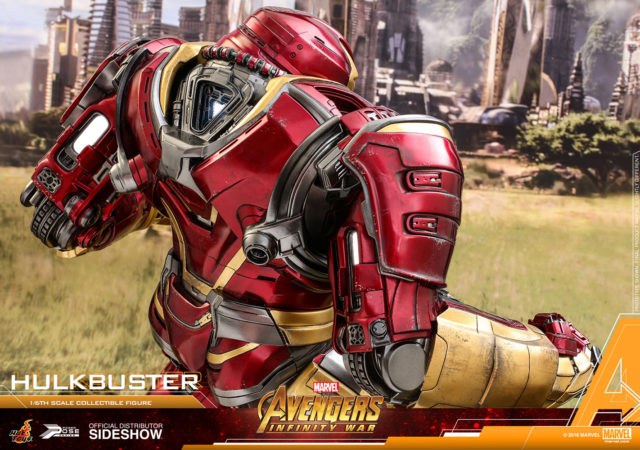 Back of Hot Toys Hulkbuster Iron Man 2.0 Figure Infinity War