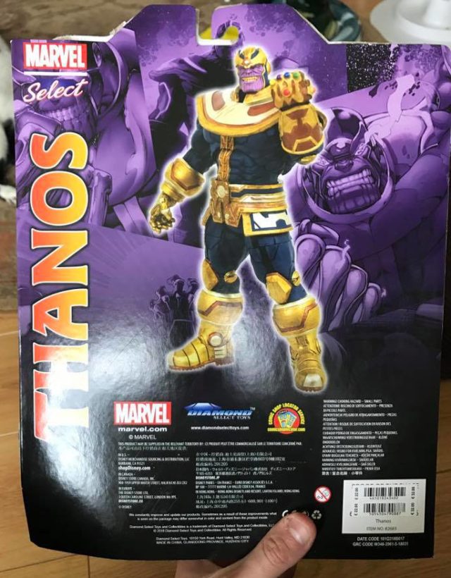 Box Back Disney Store Exclusive Marvel Select Thanos Figure Modern