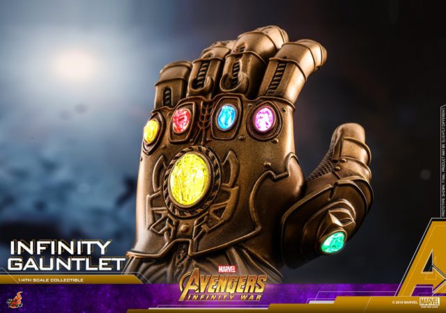 Close-Up of Infinity Stones on 1 4 Hot Toys Infinity Gauntlet
