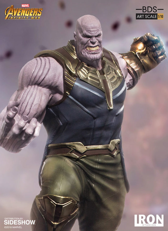 Close-Up of Iron Studios Thanos Art Scale Statue