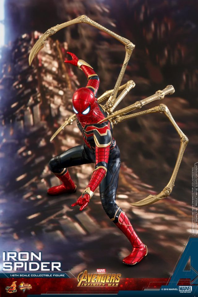 Hot Toys Avengers 3 Spider-Man Iron Spider Wall Crawling