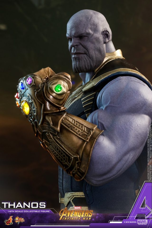 Hot Toys Avengers Infinity Thanos Infinity Gauntlet Power Pose Left Arm Flexing