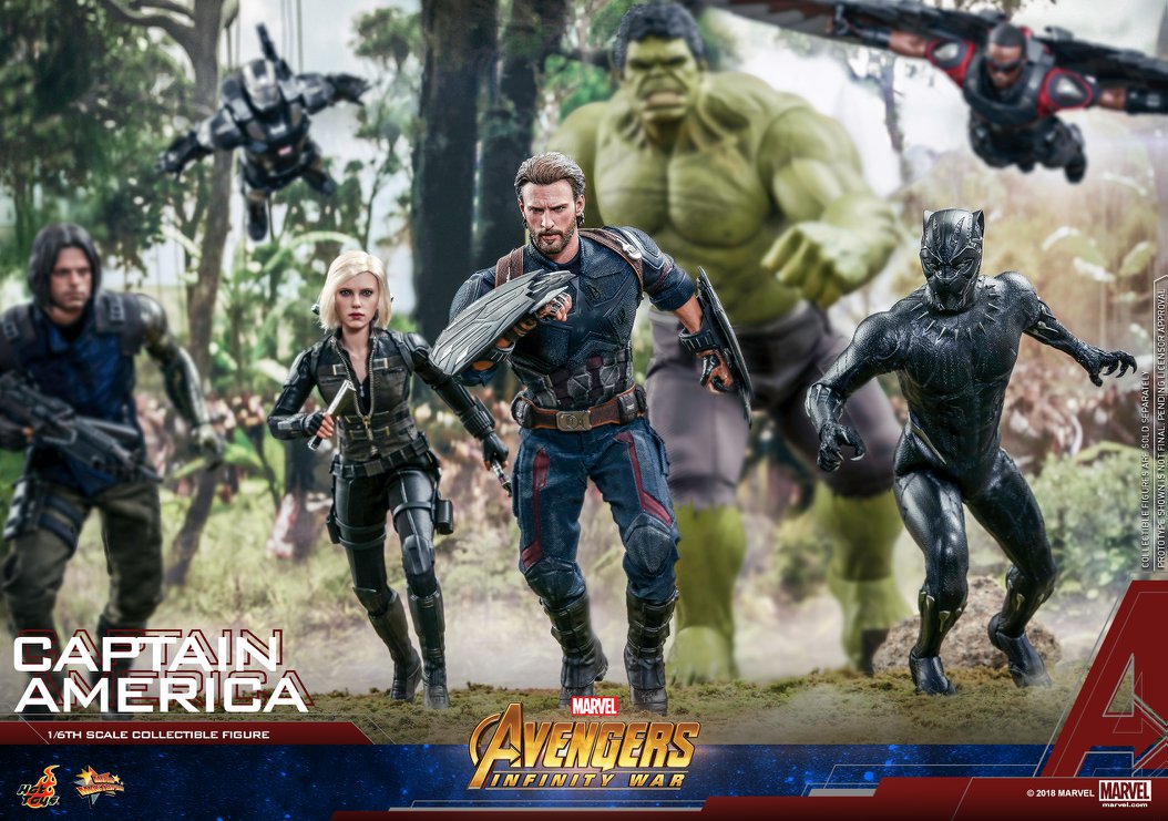 Marvel Avengers Infinity War Black Widow Figure Captain America Figurine PVC 