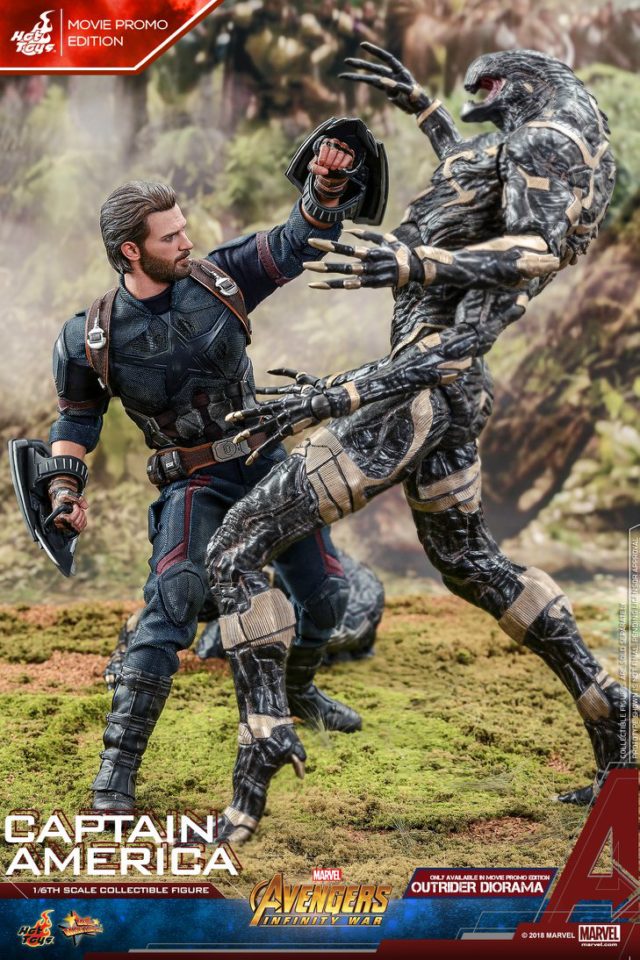 Hot Toys Infinity War Captain America Sixth Scale Figure Punching Outrider